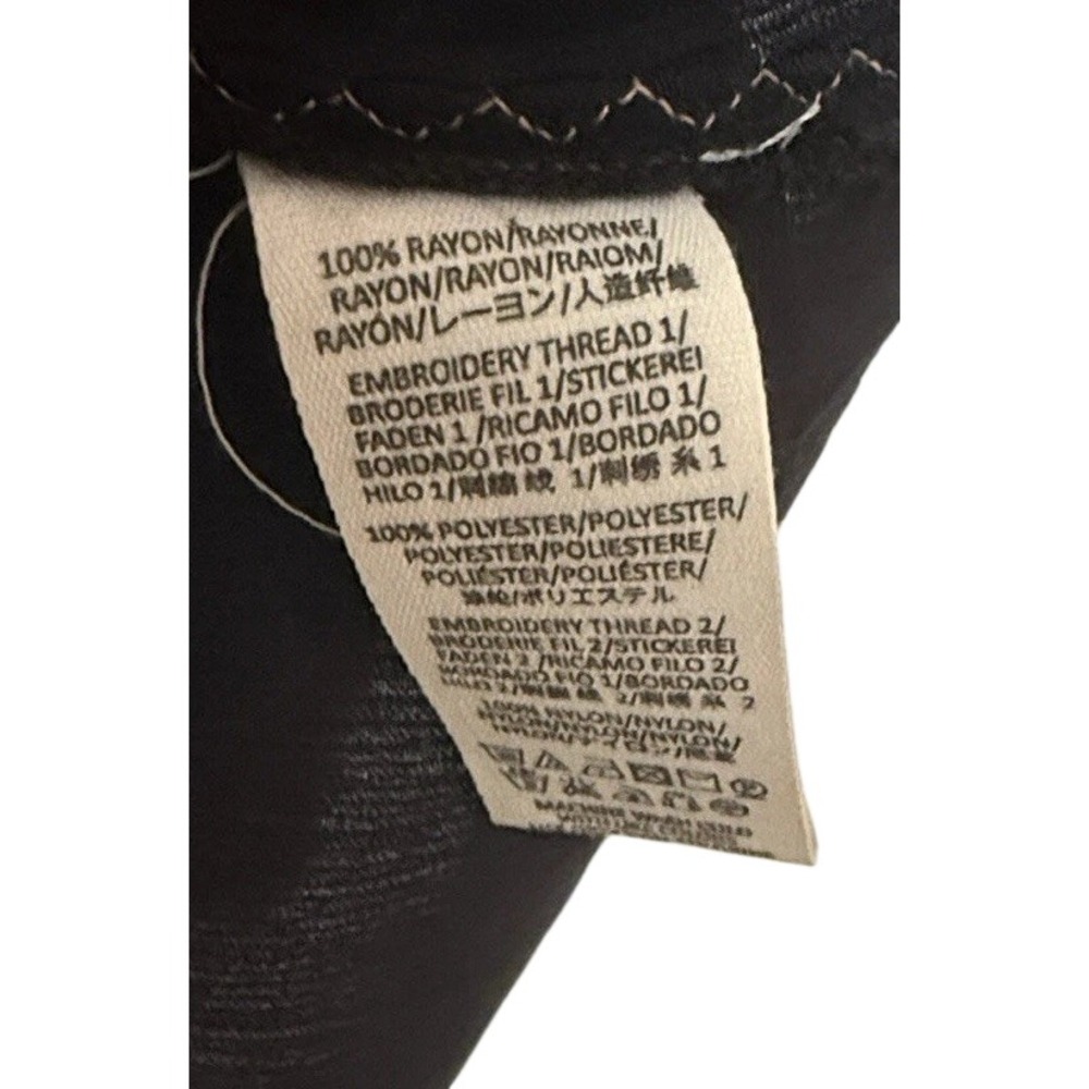 Free People Black Wind Willow Mini Dress BOHO w/Embroidery‎ Peasant Style Sz S - Picture 9 of 14